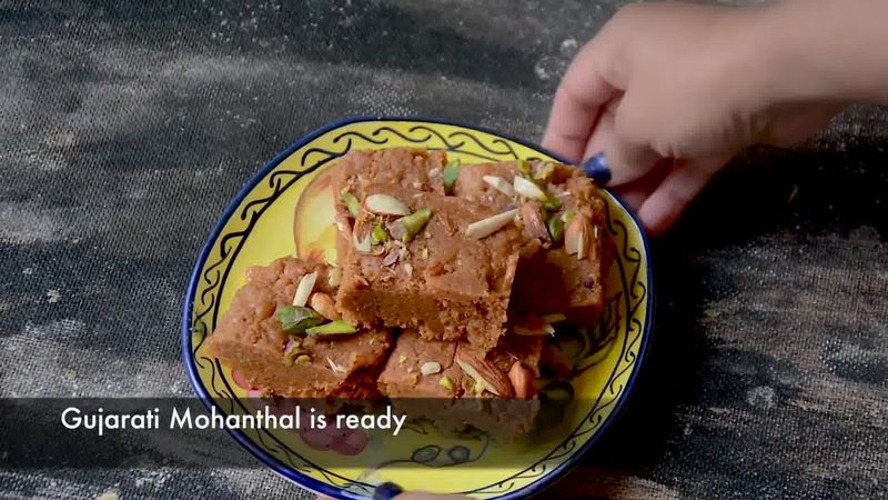Image of the recipe cooking step-1-21 for Mohanthal Recipe - Mohan Thal (2 Ways)