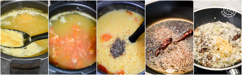 image of a series of photos showing the process of making a soup