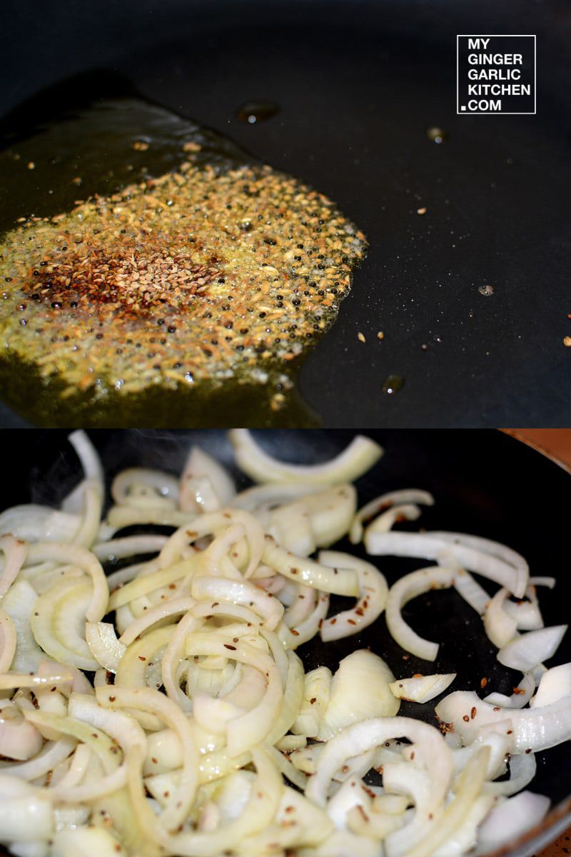 onions being cooked in a wok with a mixture of seasoning