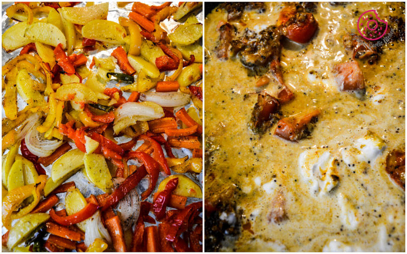 chicken and vegetables are on a sheet of foil and ready to be cooked