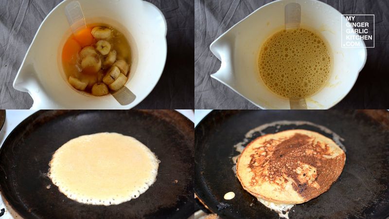 araffe pancakes are being cooked in a pan on a stove