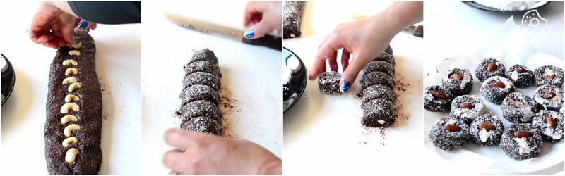 stages of cooking chocolate coconut delights 