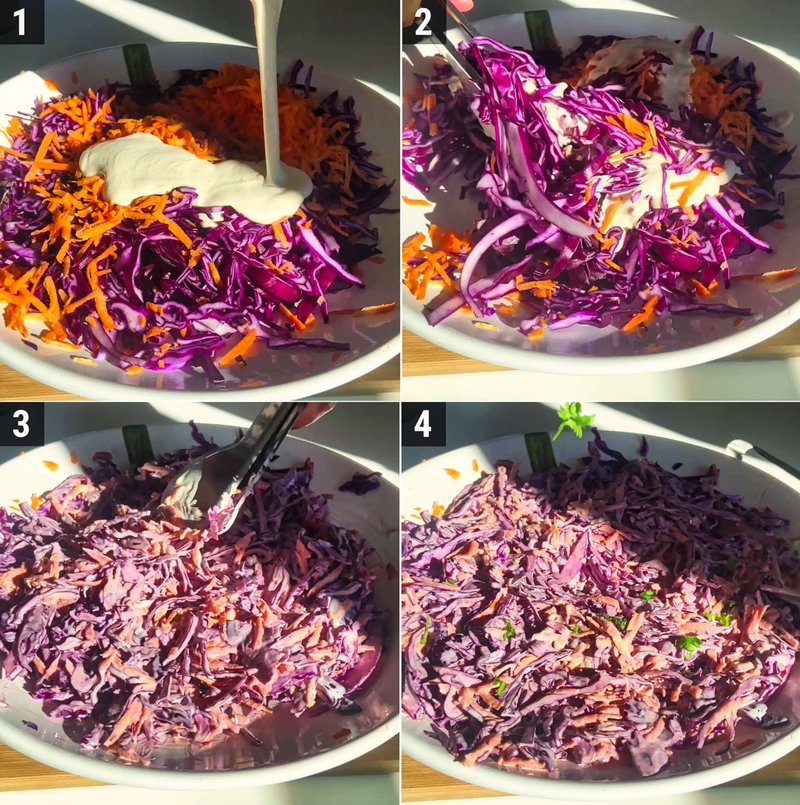 Image of the recipe cooking step-2-2 for Red Cabbage Coleslaw