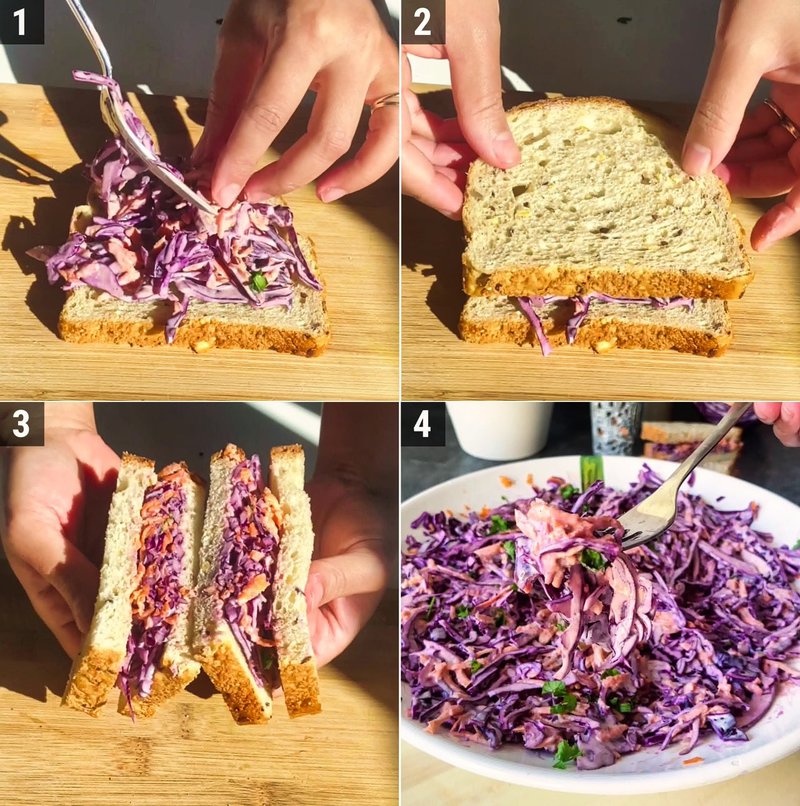 Image of the recipe cooking step-3-1 for Red Cabbage Coleslaw