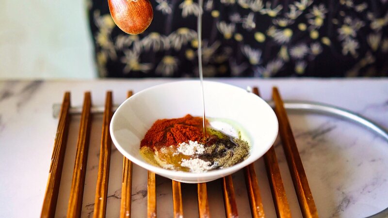 Image of the recipe cooking step-1-3 for Roasted Cabbage Steaks With Chickpea Stew
