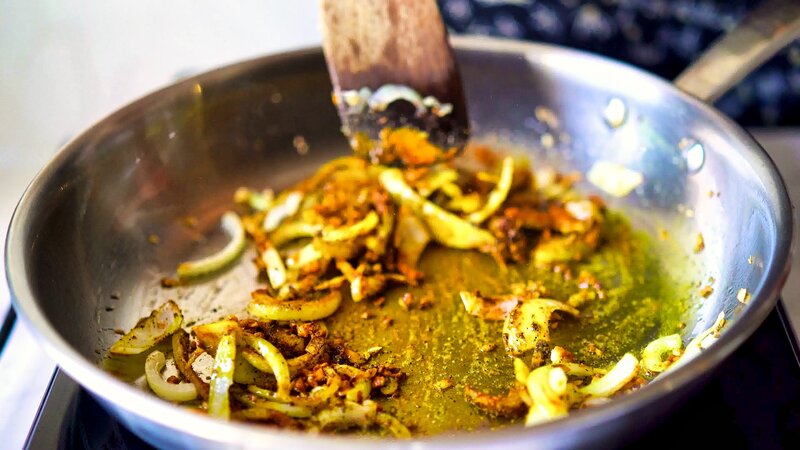 Image of the recipe cooking step-2-3 for Roasted Cabbage Steaks With Chickpea Stew