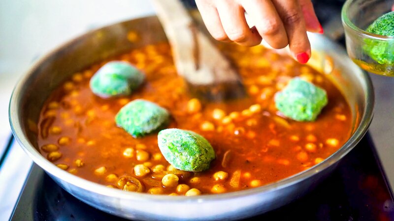 Image of the recipe cooking step-2-6 for Roasted Cabbage Steaks With Chickpea Stew