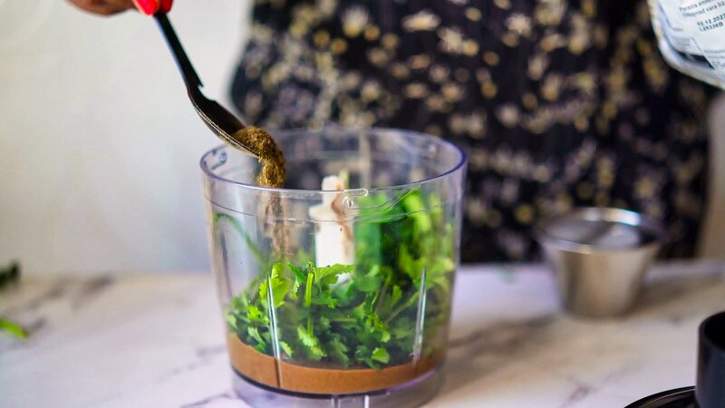 Image of the recipe cooking step-3-1 for Roasted Cabbage Steaks With Chickpea Stew