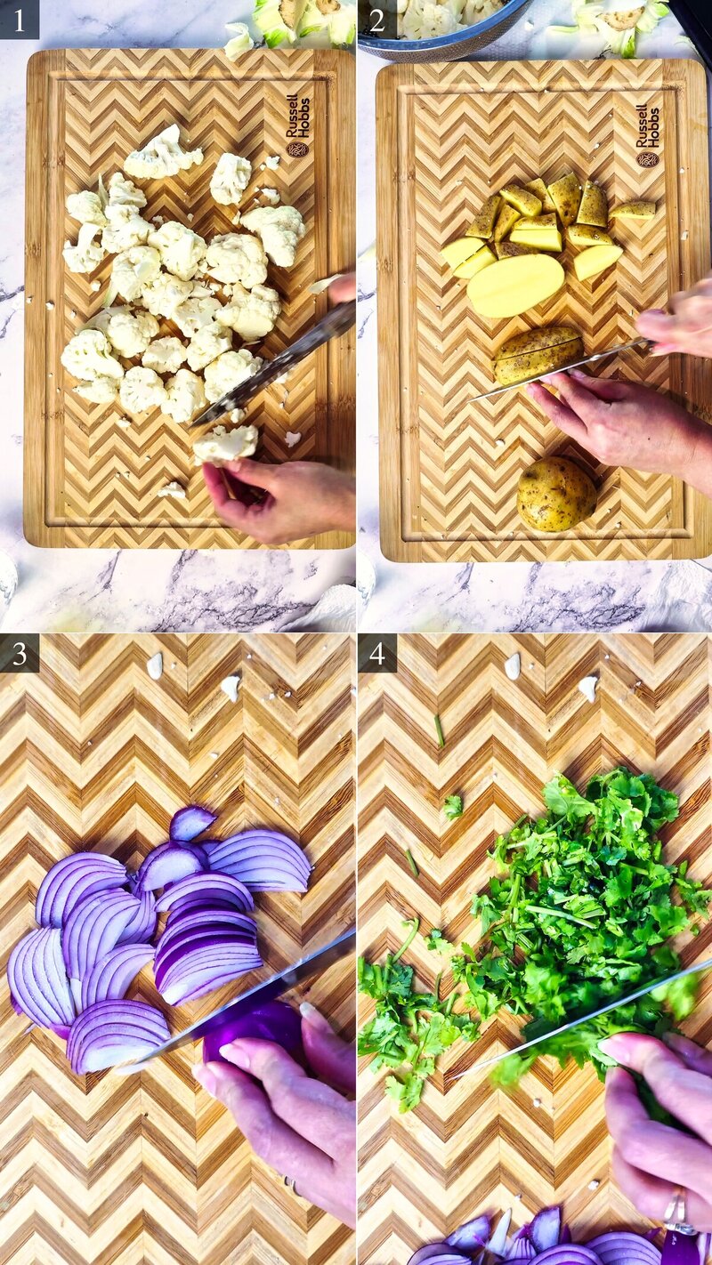 Image of the recipe cooking step-1-1 for Roasted Cauliflower Tahini Bowl