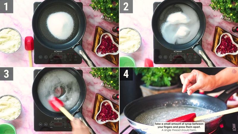 Image of the recipe cooking step-2-1 for Rose Kaju Katli