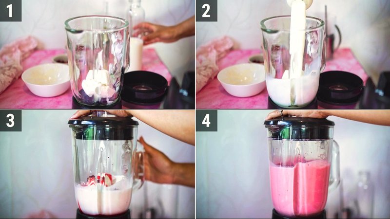 Image of the recipe cooking step-1-1 for Rose Milkshake