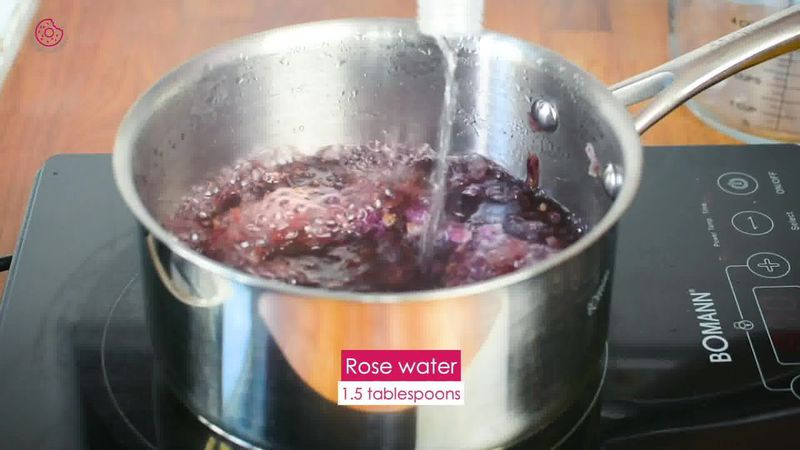 Image of the recipe cooking step-1-8 for How to make Rose Syrup