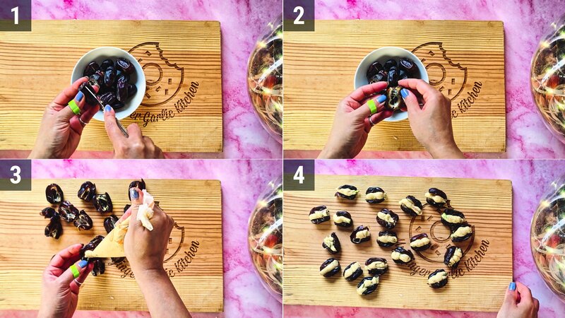Image of the recipe cooking step-2-1 for Royal Burfi Date Puff Bites