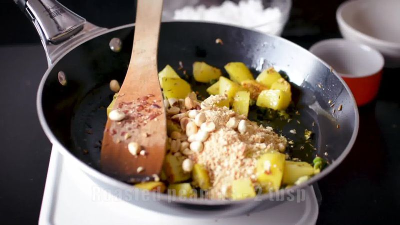 Image of the recipe cooking step-2-6 for Sabudana Khichdi - Tapioca Pearl Stir-Fry