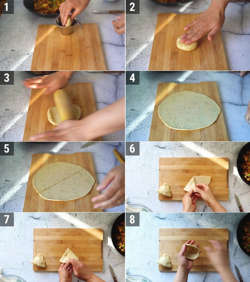 Image of the recipe cooking step-3-2 for Samosa Recipe