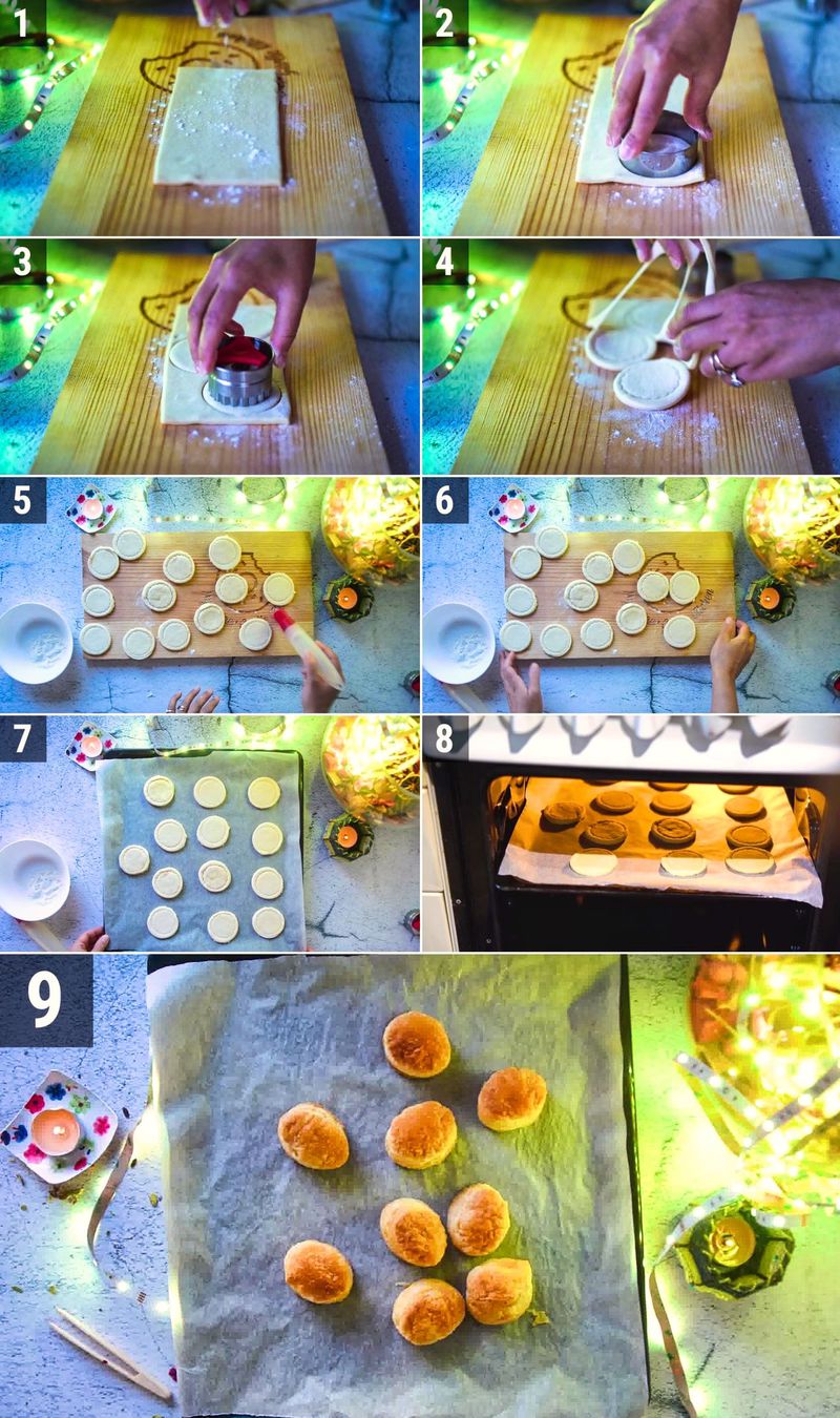 Image of the recipe cooking step-1-1 for Shrikhand Puff Pastry Cups
