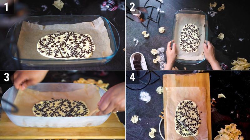 Image of the recipe cooking step-1-4 for Skeleton Chocolate Bark