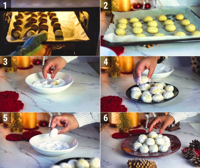 Image of the recipe cooking step-1-4 for Snowball Cookies