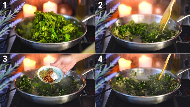 Image of the recipe cooking step-3-2 for Spinach Pasta