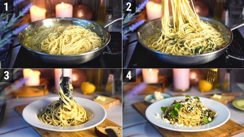 Image of the recipe cooking step-3-5 for Spinach Pasta