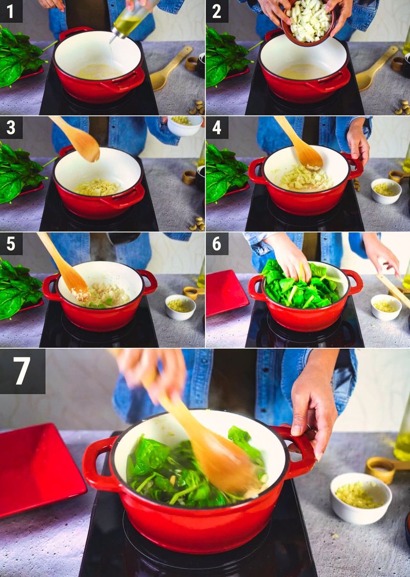 Image of the recipe cooking step-1-1 for Spinach Soup