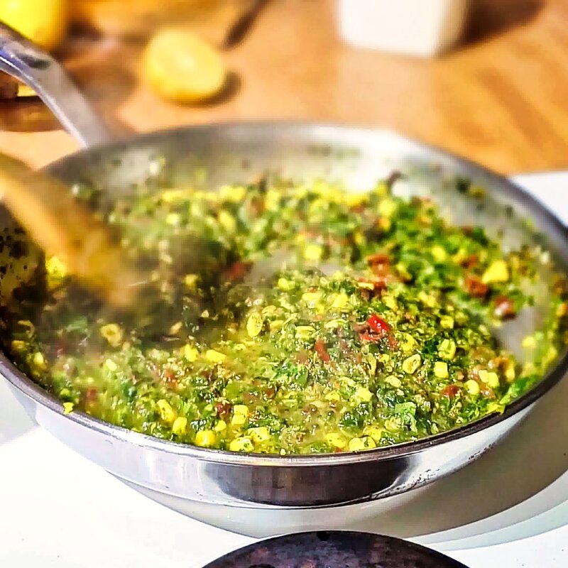 Image of the recipe cooking step-1-13 for Spinach Sun Dried Tomato Pasta