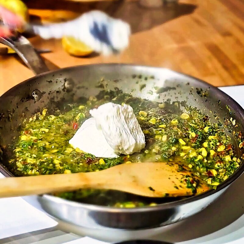 Image of the recipe cooking step-1-14 for Spinach Sun Dried Tomato Pasta