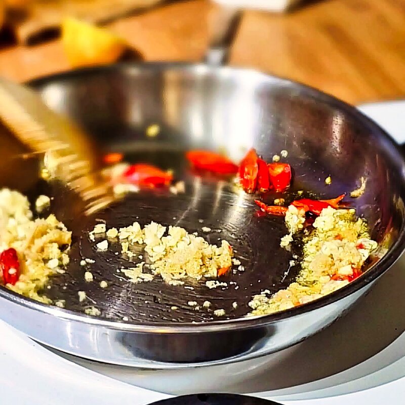 Image of the recipe cooking step-1-7 for Spinach Sun Dried Tomato Pasta