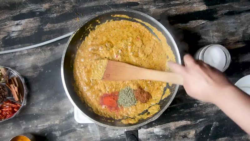Image of the recipe cooking step-2-12 for Steamed Besan Gatte Ki Sabzi - Rajasthani Adhar Bele