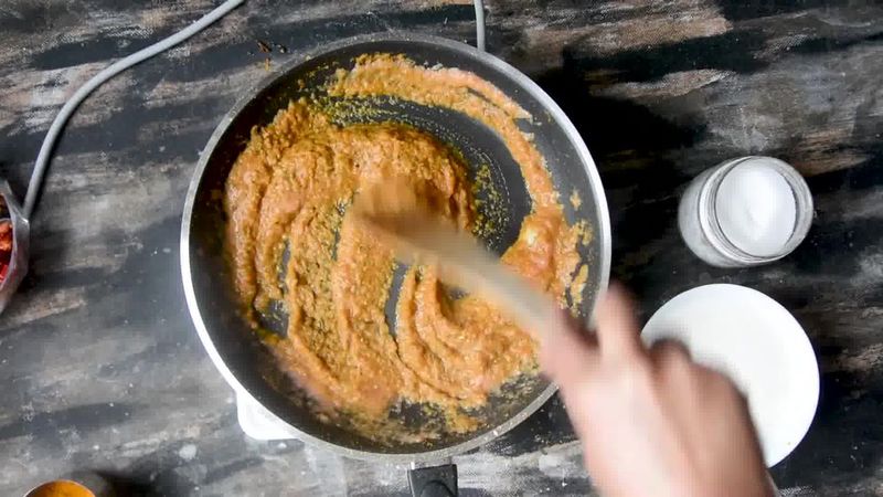 Image of the recipe cooking step-2-8 for Steamed Besan Gatte Ki Sabzi - Rajasthani Adhar Bele