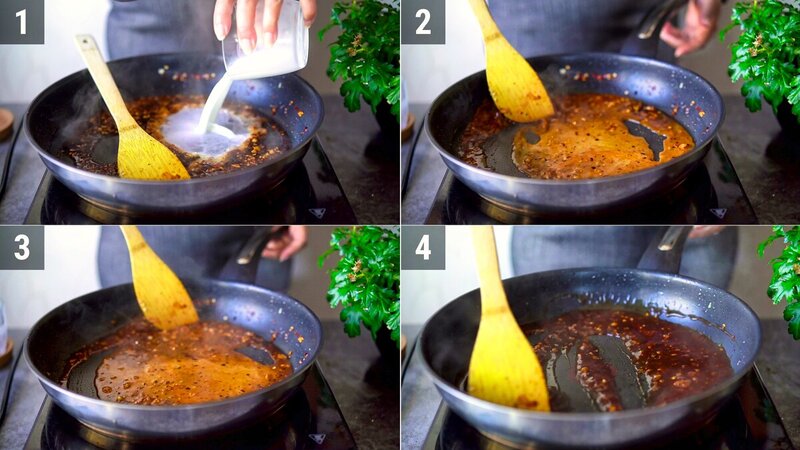 Image of the recipe cooking step-4-3 for Sticky Chili Garlic Pineapple (Sweet & Spicy)