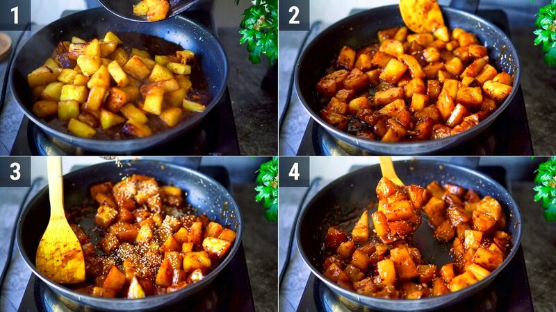 Image of the recipe cooking step-4-4 for Sticky Chili Garlic Pineapple (Sweet & Spicy)