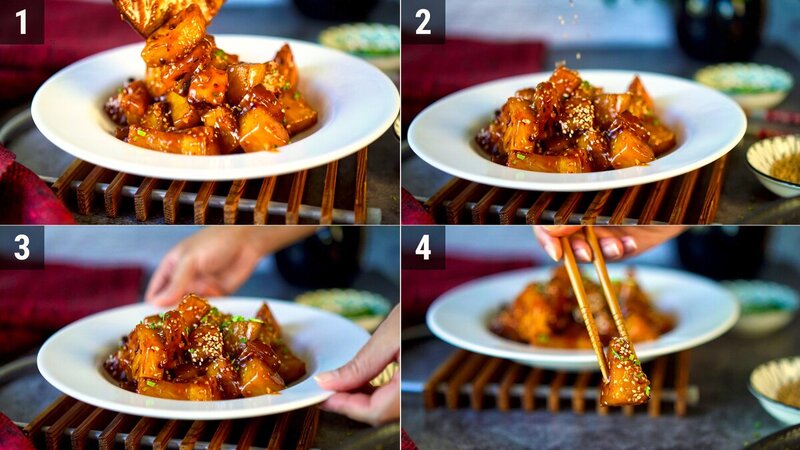 Image of the recipe cooking step-5-1 for Sticky Chili Garlic Pineapple (Sweet & Spicy)