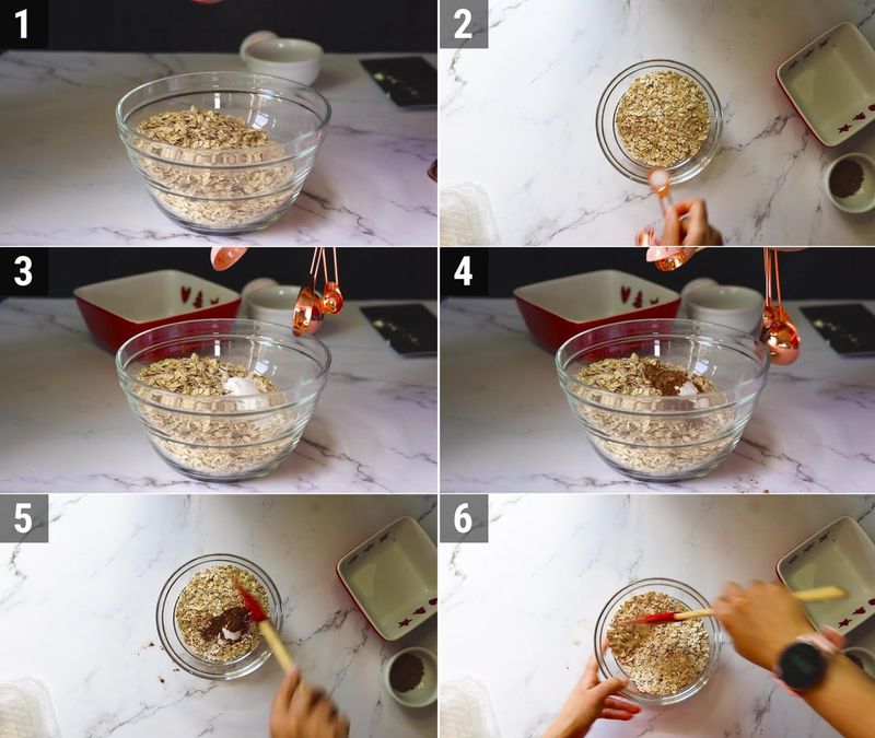 Image of the recipe cooking step-1-2 for Strawberry Baked Oatmeal