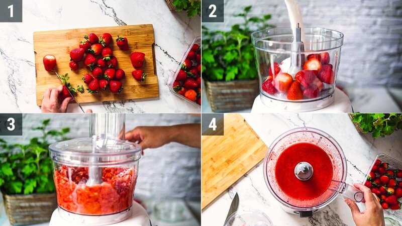 Image of the recipe cooking step-1-1 for Strawberry Coconut Mousse