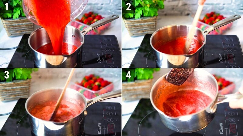 Image of the recipe cooking step-1-2 for Strawberry Coconut Mousse