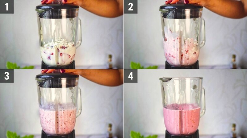 Image of the recipe cooking step-1-2 for Strawberry Cottage Cheese Smoothie