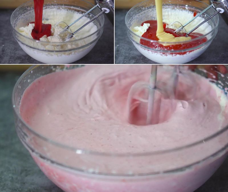 Image of the recipe cooking step-1-3 for Strawberry Ice Cream
