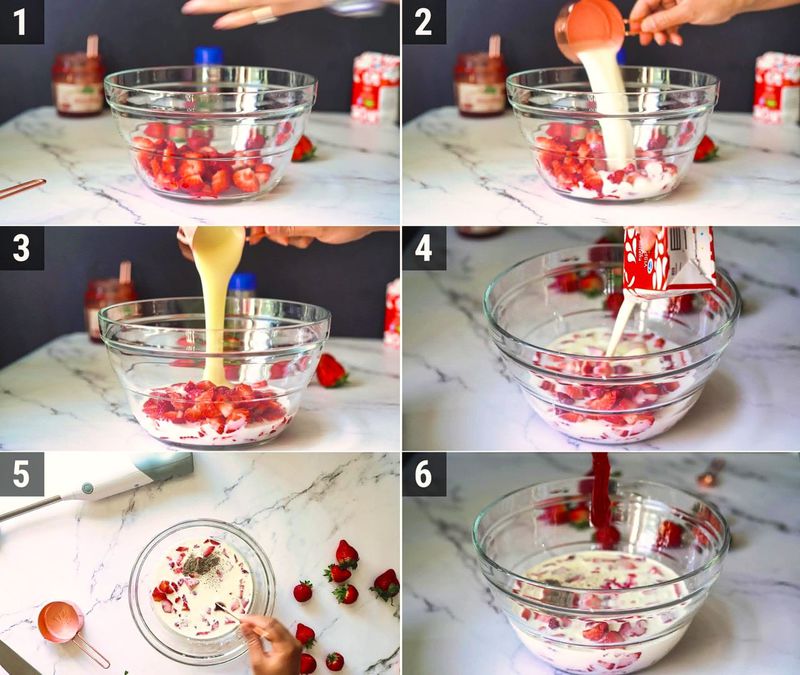 Image of the recipe cooking step-1-2 for Strawberry Kulfi