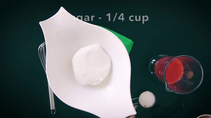 Image of the recipe cooking step-1-7 for Instant Strawberry Shrikhand - Strawberry Yogurt Dessert