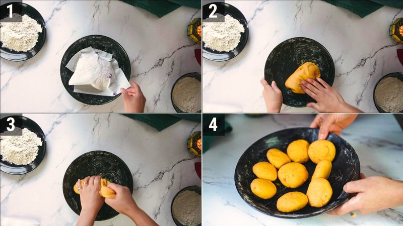 Image of the recipe cooking step-2-3 for Sweet Potato Flatbread