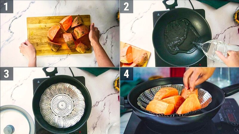Image of the recipe cooking step-1-1 for Sweet Potato Halwa - Shakarkandi Halwa