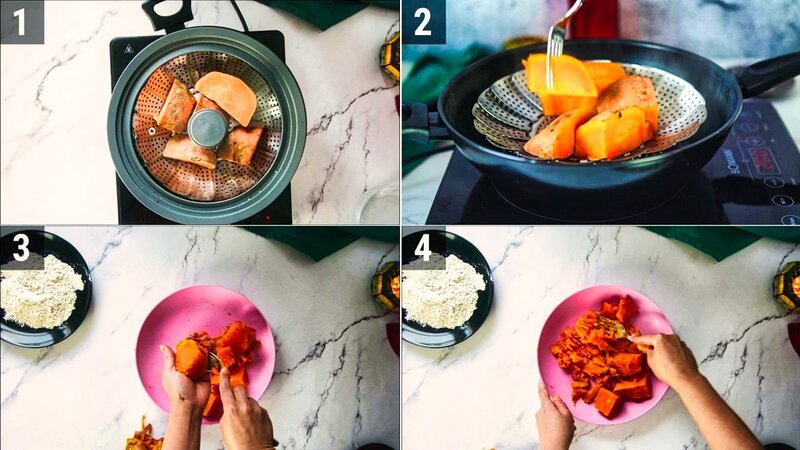 Image of the recipe cooking step-1-2 for Sweet Potato Halwa - Shakarkandi Halwa