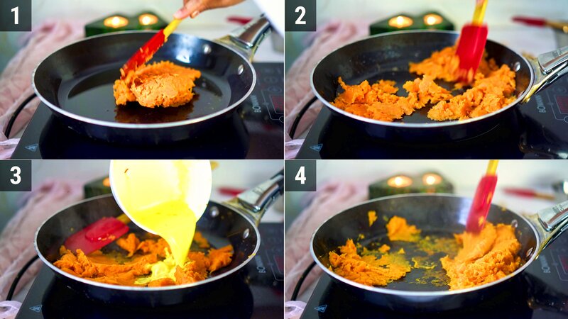 Image of the recipe cooking step-1-4 for Sweet Potato Halwa - Shakarkandi Halwa