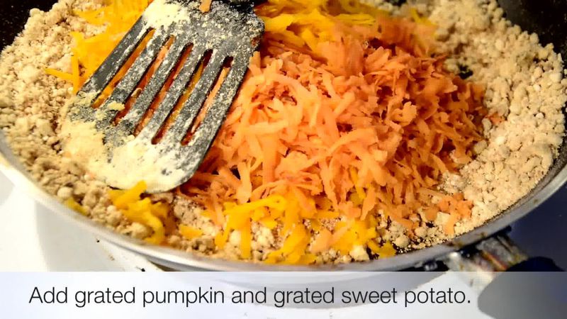 Image of the recipe cooking step-1-6 for Sweet Potato Pumpkin Kebabs - Video Recipe