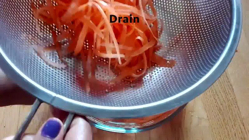 Image of the recipe cooking step-1-3 for Szechuan Spiced Carrot Fettuccine Recipe