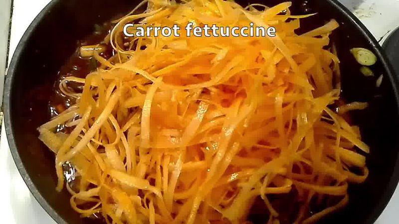 Image of the recipe cooking step-2-6 for Szechuan Spiced Carrot Fettuccine Recipe
