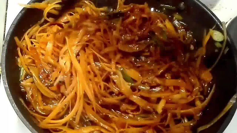 Image of the recipe cooking step-2-7 for Szechuan Spiced Carrot Fettuccine Recipe