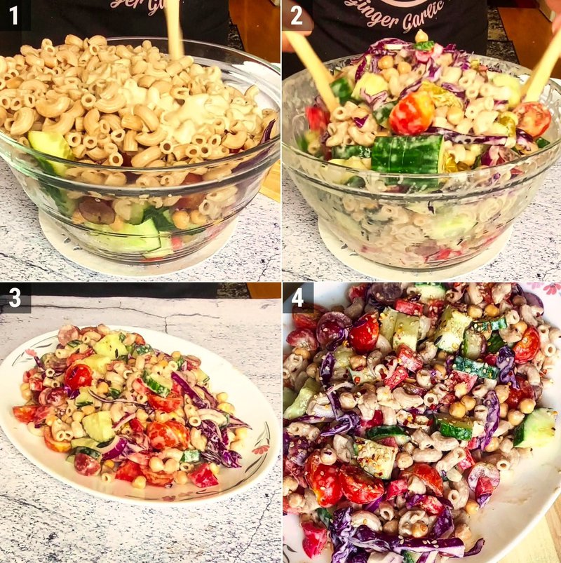 Image of the recipe cooking step-2-2 for Tahini Pasta Salad