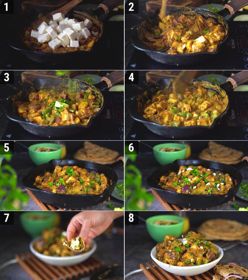 Image of the recipe cooking step-3-4 for Tawa Paneer